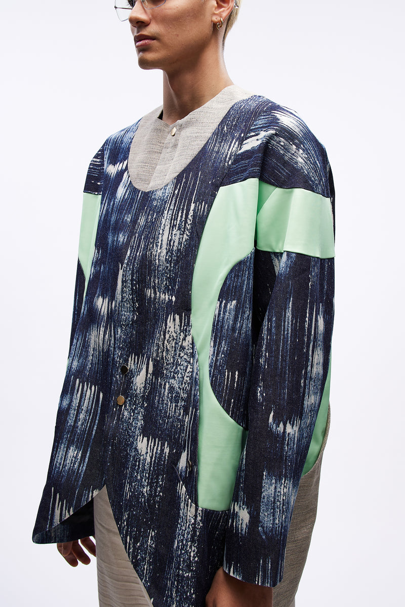 Cornell Track Jacket Brushed Indigo