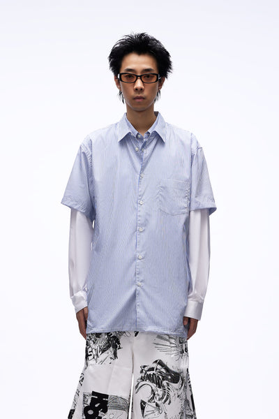 Shirt Woven Blue Stripes