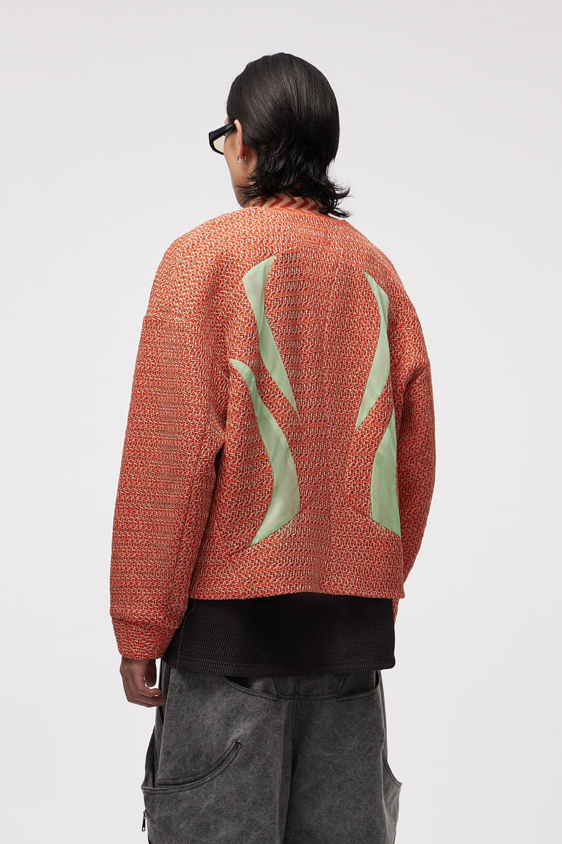 Monica Short Blouson Flame Basket Weave