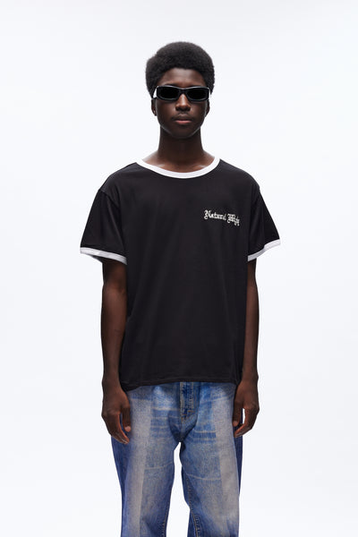 Natural High Ringer Tee Black/white