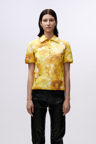 Wadded Polo Yellow Curtain